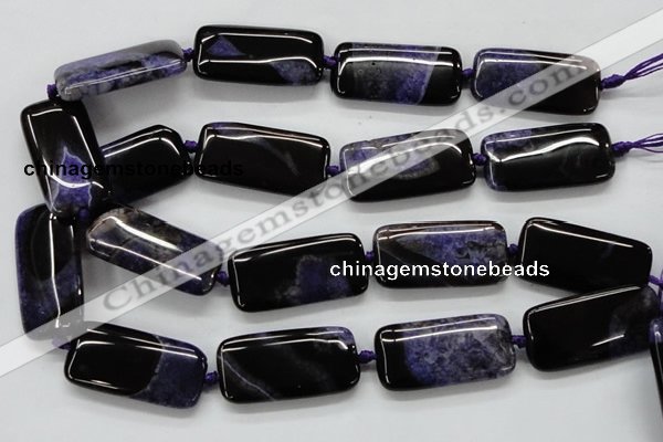 CAA470 15.5 inches 20*40mm rectangle agate druzy geode beads