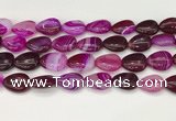 CAA4704 15.5 inches 13*18mm flat teardrop banded agate beads wholesale