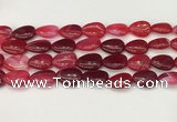 CAA4705 15.5 inches 13*18mm flat teardrop banded agate beads wholesale