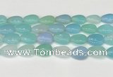 CAA4714 15.5 inches 15*20mm flat teardrop banded agate beads wholesale