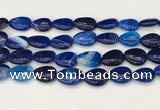 CAA4715 15.5 inches 15*20mm flat teardrop banded agate beads wholesale