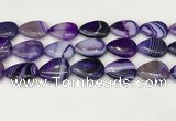 CAA4719 15.5 inches 18*25mm flat teardrop banded agate beads wholesale