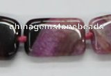 CAA473 15.5 inches 18*28mm rectangle agate druzy geode beads