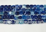 CAA4731 15.5 inches 10*10mm square banded agate beads wholesale