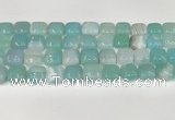 CAA4738 15.5 inches 12*12mm square banded agate beads wholesale