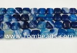 CAA4739 15.5 inches 12*12mm square banded agate beads wholesale