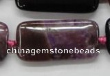 CAA474 15.5 inches 20*40mm rectangle agate druzy geode beads