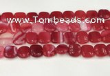 CAA4744 15.5 inches 14*14mm square banded agate beads wholesale