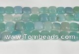 CAA4745 15.5 inches 14*14mm square banded agate beads wholesale