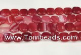 CAA4752 15.5 inches 16*16mm square banded agate beads wholesale