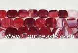 CAA4760 15.5 inches 18*18mm square banded agate beads wholesale