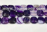 CAA4766 15.5 inches 20*20mm square banded agate beads wholesale