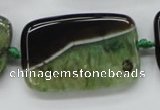 CAA477 15.5 inches 25*40mm rectangle agate druzy geode beads