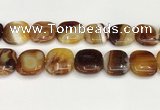CAA4773 15.5 inches 25*25mm square banded agate beads wholesale
