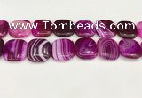 CAA4775 15.5 inches 25*25mm square banded agate beads wholesale