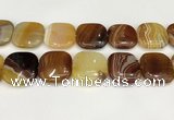 CAA4781 15.5 inches 30*30mm square banded agate beads wholesale