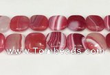 CAA4784 15.5 inches 30*30mm square banded agate beads wholesale