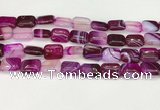 CAA4799 15.5 inches 12*16mm rectangle banded agate beads wholesale