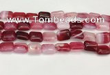 CAA4800 15.5 inches 12*16mm rectangle banded agate beads wholesale