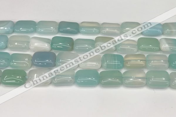 CAA4801 15.5 inches 12*16mm rectangle banded agate beads wholesale
