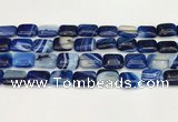 CAA4802 15.5 inches 12*16mm rectangle banded agate beads wholesale