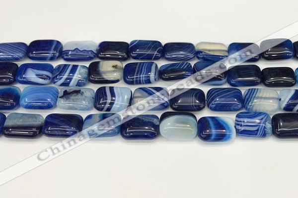 CAA4802 15.5 inches 12*16mm rectangle banded agate beads wholesale