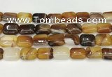 CAA4805 15.5 inches 13*18mm rectangle banded agate beads wholesale