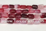 CAA4808 15.5 inches 13*18mm rectangle banded agate beads wholesale