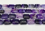 CAA4814 15.5 inches 15*20mm rectangle banded agate beads wholesale