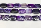 CAA4822 15.5 inches 18*25mm rectangle banded agate beads wholesale