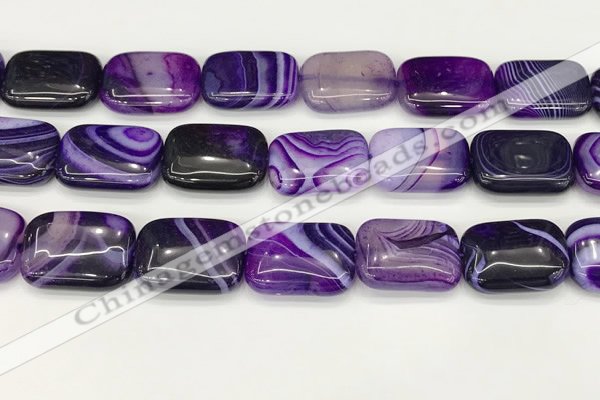 CAA4822 15.5 inches 18*25mm rectangle banded agate beads wholesale