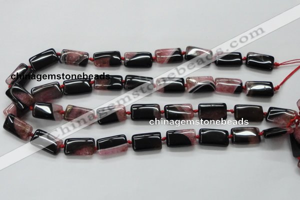 CAA484 15.5 inches 12*20mm rectangle agate druzy geode beads