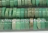 CAA4851 15.5 inches 2*5mm heishi grass agate beads wholesale