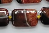 CAA486 15.5 inches 20*30mm rectangle agate druzy geode beads