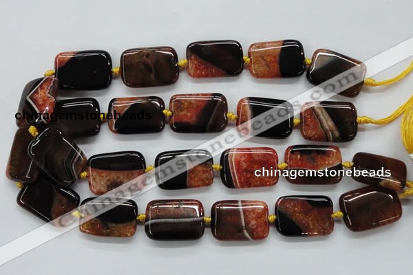 CAA486 15.5 inches 20*30mm rectangle agate druzy geode beads