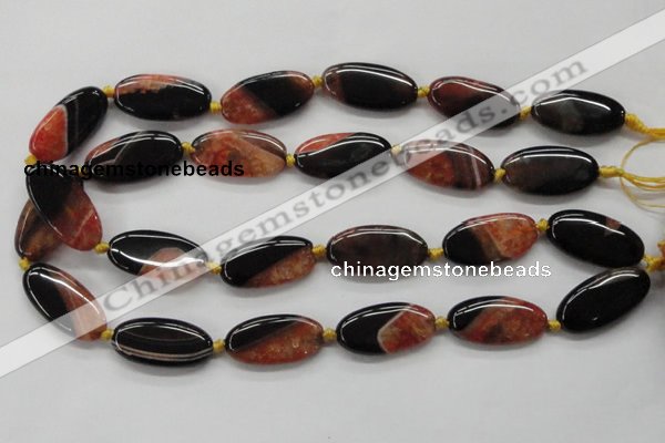 CAA488 15.5 inches 15*30mm oval agate druzy geode beads