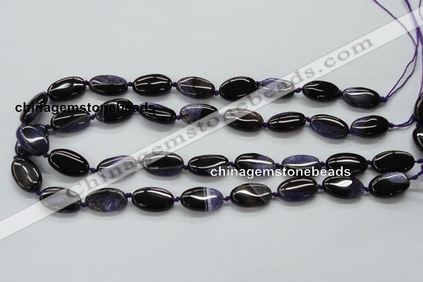 CAA490 15.5 inches 12*20mm oval agate druzy geode beads