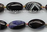 CAA491 15.5 inches 12*20mm oval agate druzy geode beads