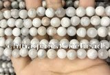 CAA4929 15.5 inches 8mm round grey agate beads wholesale