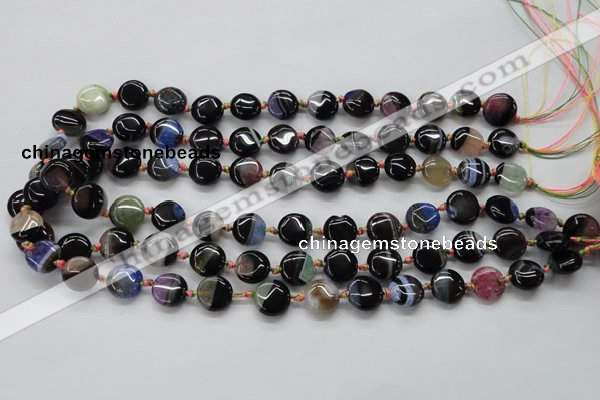 CAA493 15.5 inches 12mm flat round agate druzy geode beads