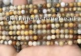 CAA4933 15.5 inches 4mm round yellow crazy lace agate beads wholesale