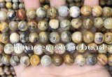 CAA4936 15.5 inches 10mm round yellow crazy lace agate beads wholesale