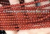 CAA4946 15.5 inches 4mm round red agate beads wholesale