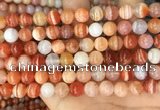 CAA5002 15.5 inches 8mm round red botswana agate beads wholesale