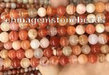 CAA5003 15.5 inches 8mm round red botswana agate beads wholesale