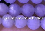 CAA5006 15.5 inches 6mm faceted round blue lace agate beads