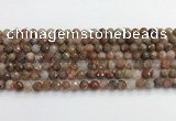 CAA5010 15.5 inches 6mm faceted round flower agate beads