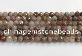 CAA5011 15.5 inches 8mm faceted round flower agate beads