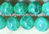 CAA5021 15.5 inches 6mm round green dragon veins agate beads