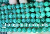 CAA5022 15.5 inches 8mm round green dragon veins agate beads